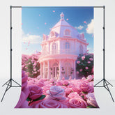 Pink Rose Castle Architectural Backdrop - Layoris